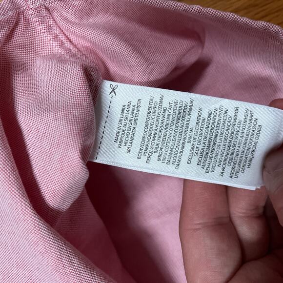 Polo Ralph Lauren Pink Short Sleeve Button Shirt Sz L RL Untucked Fit Flesh Pony - Picture 6 of 7